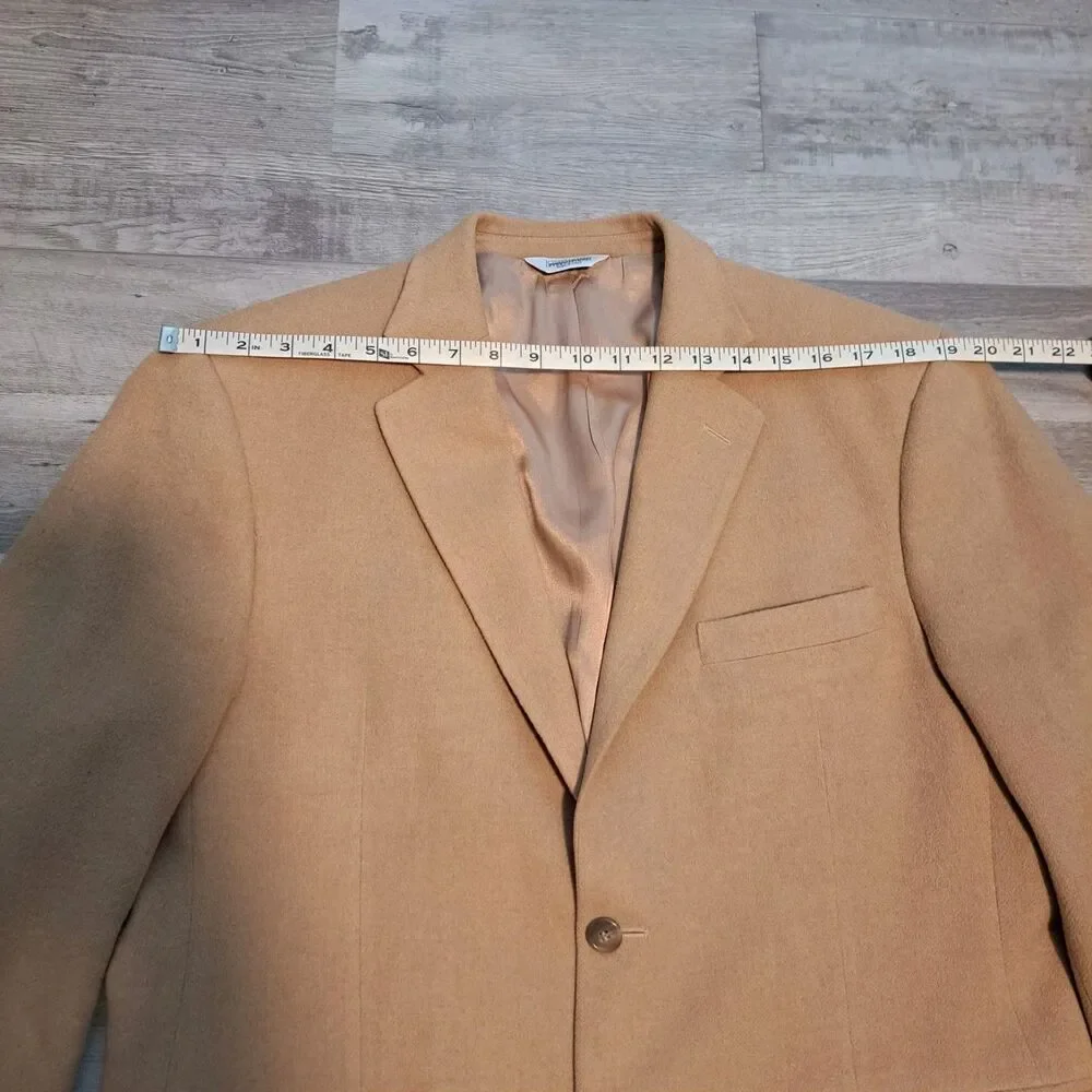 Joseph & Feiss Mens Blazer 41R Camel Hair 2 Button Tan Jacket Sport Coat